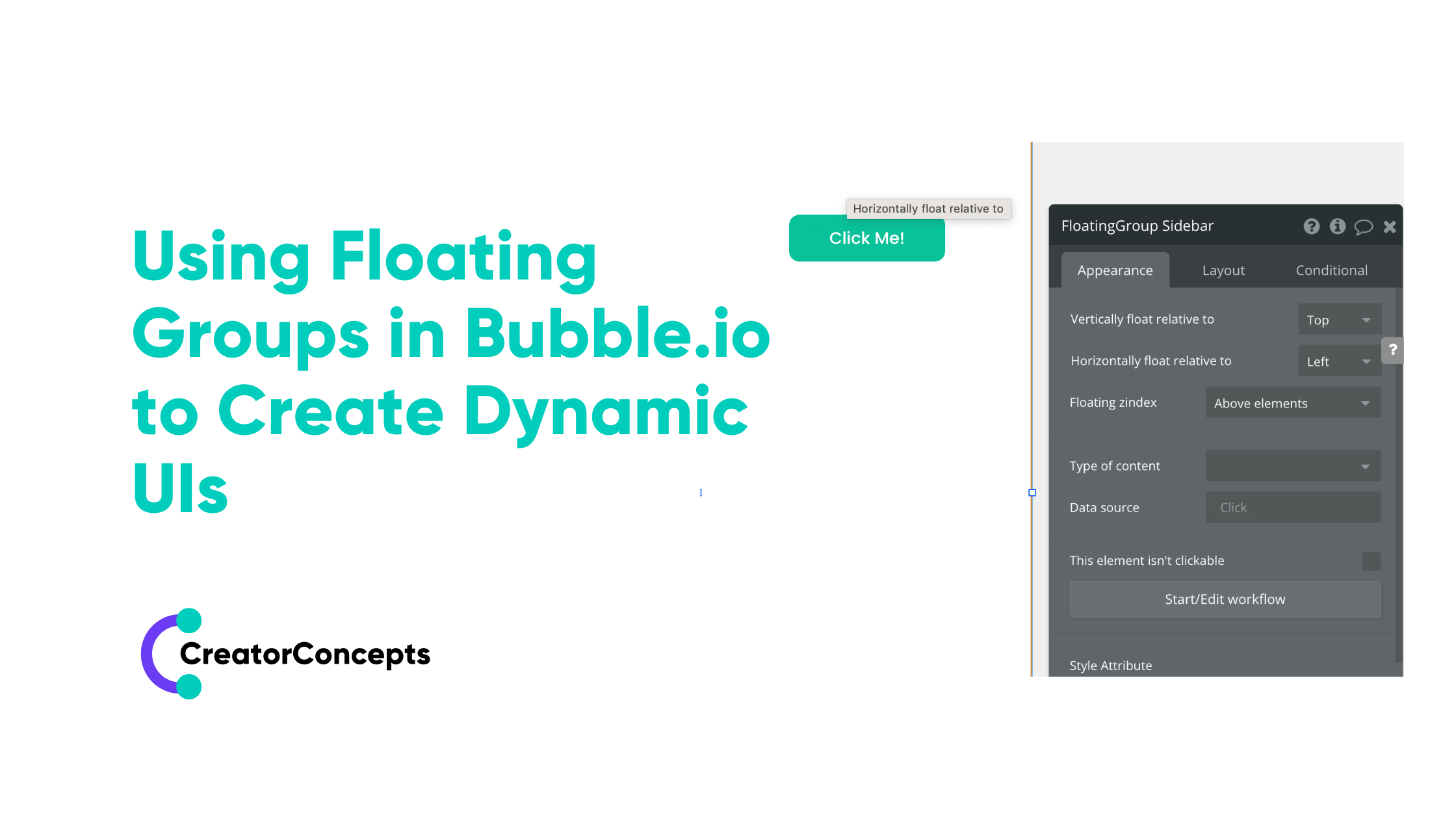 Using Floating Groups in Bubble.io to Create Dynamic User Interfaces